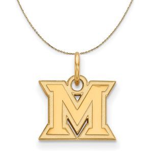 14k Yellow Gold Miami U X-Small 'M' Necklace - 22 Inch